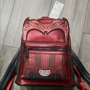 Loungefly Red and Black Scarlet Witch Mini Backpack